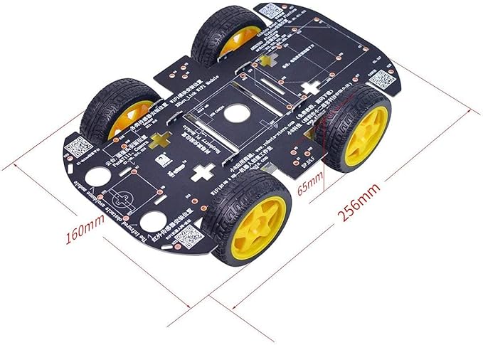 Smart Robot Car Chassis Smart Learning Kit with 4 TT Motor, DIY for UNO R3/Mega 2560/Raspberry Pi/Jetson Nano
