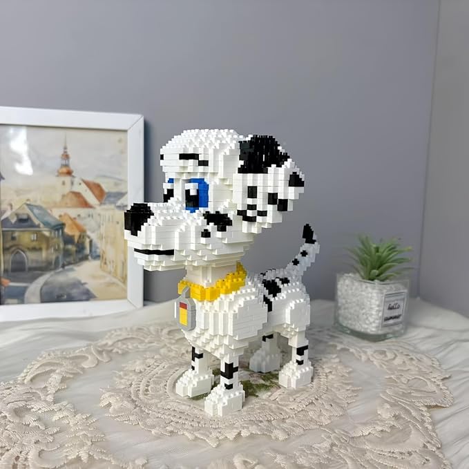 Dalmatian Pet Model Micro Mini Building Block Toy - Ideal Festival Gift, Decorative Item - Adorable and Humorous Design for Home Decor