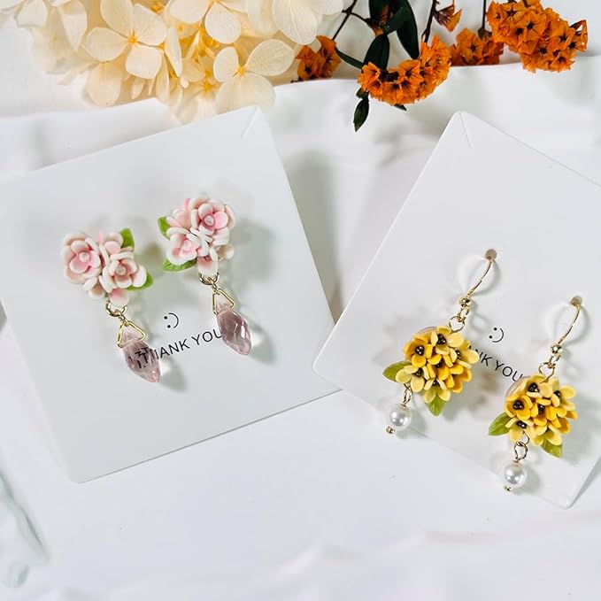 4pcs Mini Flower Polymer Clay Cutters – Clay Earring Cutters for Floral Jewelry, Polymer Clay Molds for Handmade Accessories, Clay Tools for DIY Crafting