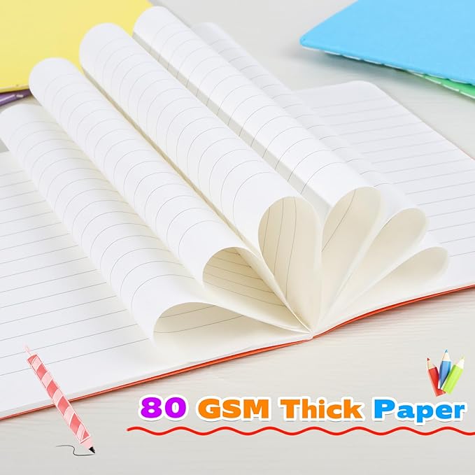 CoZyden 64 Pack Mini Notebook Bulk 3.4 X 5 Inch Small Pocket Lined Journals Set Colorful Cover Notepads for Kids, 30 Sheets/60 Pages