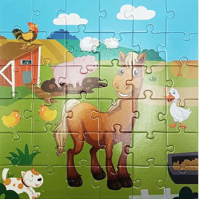 Horse Floor Puzzle for Kids,Animal Jigsaw Large Puzzles 36Piece Puzzle for Toddler Ages 3+,Children Learning Preschool Educational Toys,Gift for 3+ Years Old (Horse)