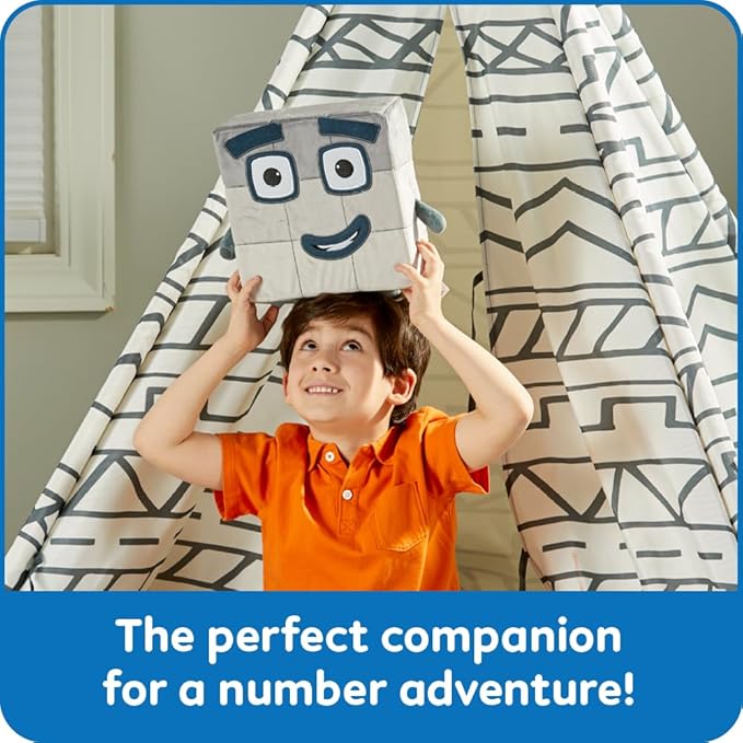 hand2mind Numberblock Nine Playful Pal, Plush Figure Toys, Numbers for Toddlers, Preschool Math Learning Toys, Stuffed Animal Plushies, Counting Blocks, Soft Stuffies, Kids Birthday Gifts