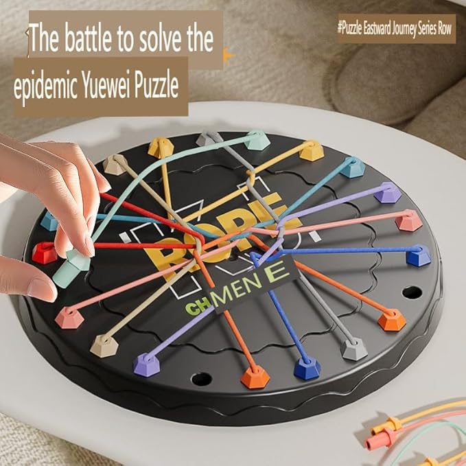 Untangle The Rope Challenge is Cool Andor Interactive Logic Puzzle Game, Family Rope Puzzle Parent-Child Toy Nursery, Day Care Center, Kindergarten, Children‘s Day Gift