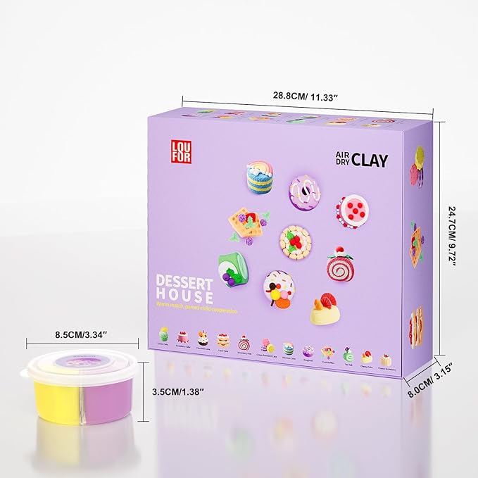Air Dry Clay Kits - Modeling Clay for Kids, Ultra Light & Soft, Safe & Non-Toxic, DIY Air Dry Clays Kit with Sculpting Tools and Tutorials, Creatible Art Crafts Toys Gifts for Boys Girls