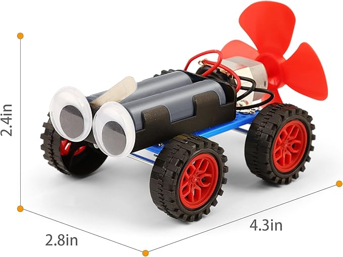5 Set Individual STEM Kit for Kids, 2nd Grade Boy Toys Bulk Gifts, 1st First Graders Boys Gift Ideas, Classroom Science Kits Craft Projects Class Activity, Robot Wind Powered Car Building Activities