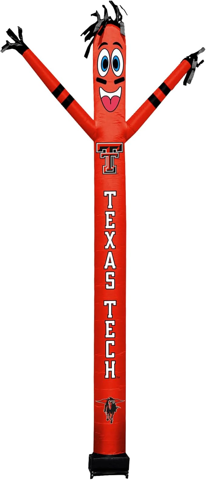 NCAA Texas Tech Red Raiders Football Wacky Waving Inflatable Tube Guy with LED Lights & Built-in Blower - 6" x 36" x 96" Inflatable Tube Man Crazy Sports Fan Outdoor Party Decoration