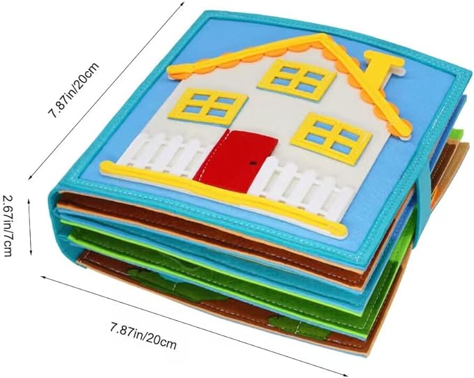 Montessori Felt Busy Book Toddlers Quiet Book Preschool House Pretend Play Early Learning Educational Travel Toys for Kids Age 2 3 4 5 6 Travel Essentials Daily House Learning Activitie Boys Gift