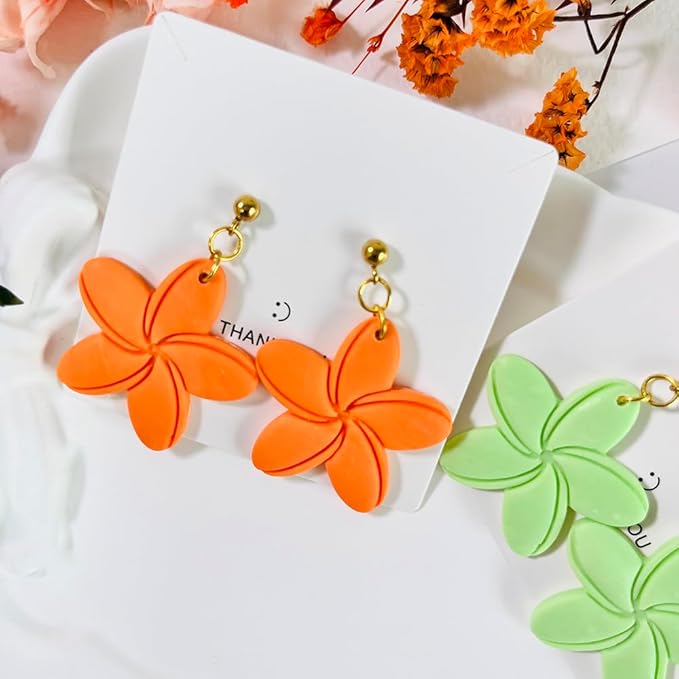 Tropical Flower Polymer Clay Cutter – 5 Petal Clay Earring Cutter for DIY Floral Jewelry – Clay Tools for Polymer Clay Earrings & Handmade Crafts – Simple Cutter for Summer Designs