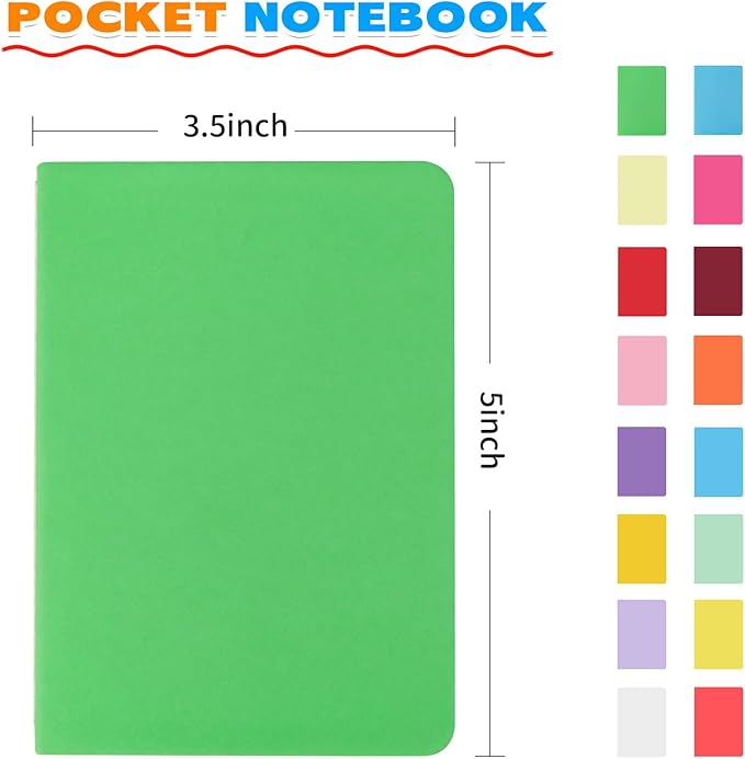CoZyden 64 Pack Mini Notebook Bulk 3.4 X 5 Inch Small Pocket Lined Journals Set Colorful Cover Notepads for Kids, 30 Sheets/60 Pages