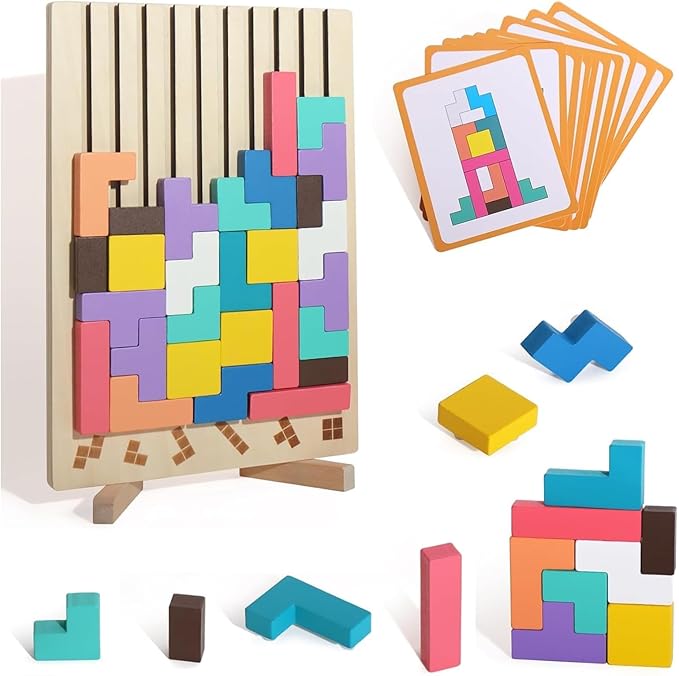 Wooden Stacking Puzzle Toy, Wooden Stacking Puzzle Toy Art, Decorative Home Ornaments for Adults, Stress Relief Toys Adults