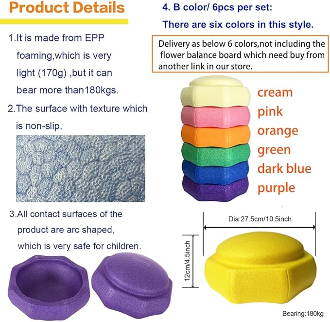 Balance Stepping Stones for Kids, Toddler Stepping Stones,Stepping Stones for Toddlers,Sensory Stepping Stones,and Also a Balance Board for Kids and a Swing Stool