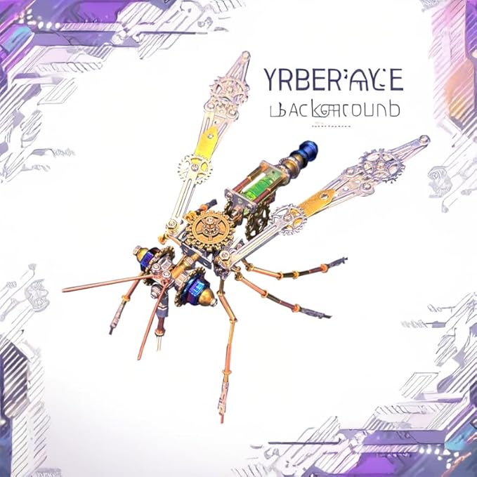 Metal Insect Bug Mechanical Steampunk Sculpture Insect Clockwork 3D Steampunk Metal Puzzle Kits for Adults (Mechanical Mosquito)