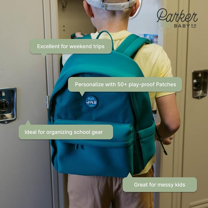 Parker Kids Backpack | Tear-Resistant & Comfortable Backpack for Kids with Patch Customization | Play-Proof Kid School Bag