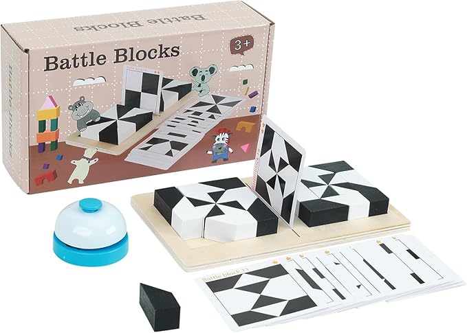 Brain Teaser Puzzles, Wooden Blocks Logic Game with 80 Challenges for Kids, Teens & Adults - IQ Test Mind Puzzle Toys, Perfect Birthday Gifts & Stocking Stuffers for Boys & Girls