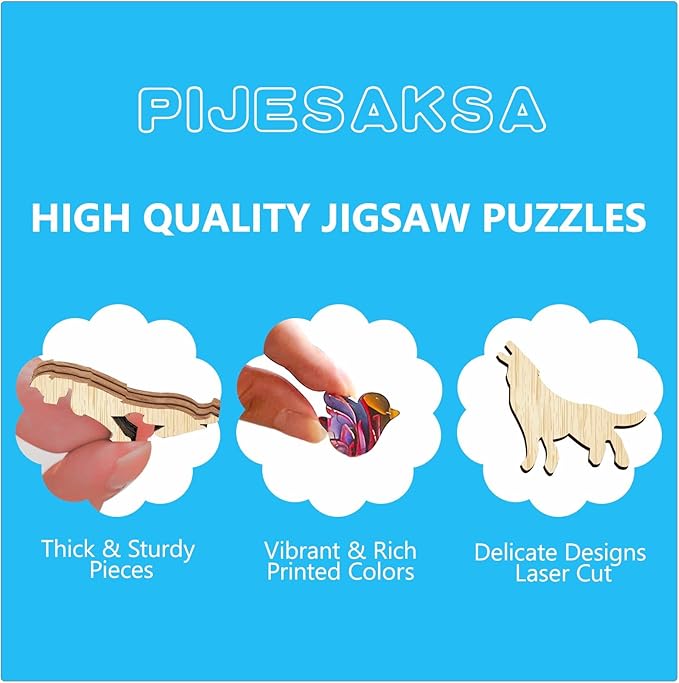 Wooden Puzzles for Adults, Ocean Mug Wooden Jigsaw Puzzle for Adults, Unique Shaped Wood Puzzles Adult, Dreamy City Scenery Puzzle, Fun Gifts & Home Decor (S-8.5 * 8.5in - 100 pcs)