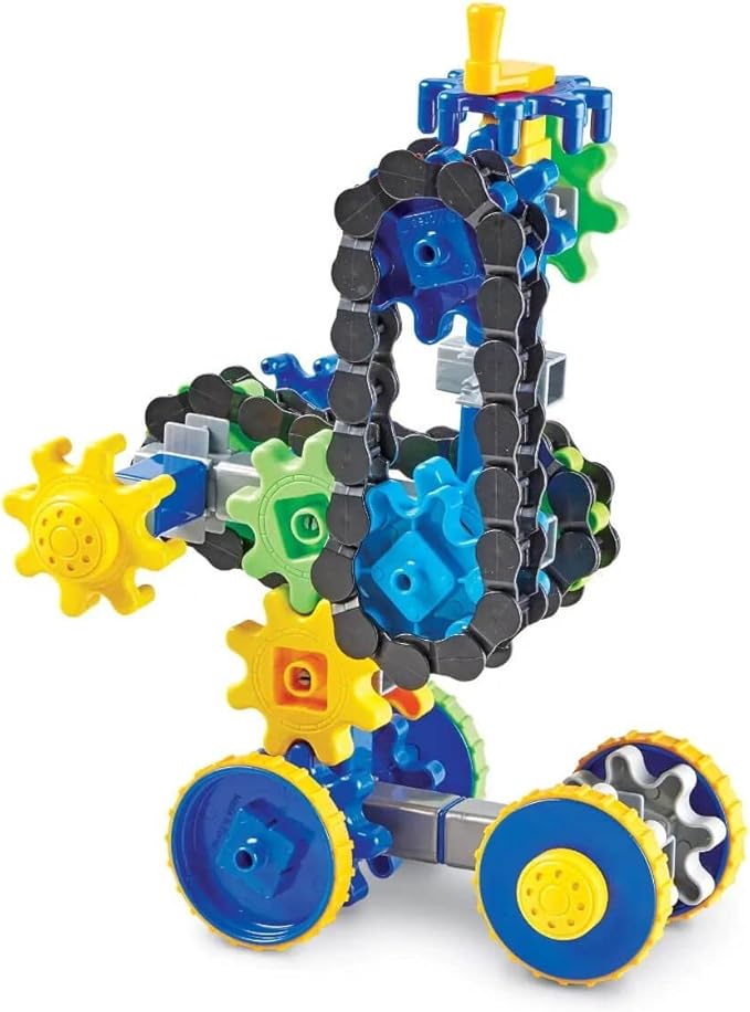 Learning Resources Gears! Gears! Gears! Treadmobiles Building Set, STEM Toys, Develops Early Engineering Skills, 108 Pieces, Ages 5+