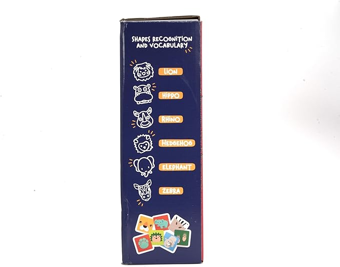 Nene Toys Wooden Block Stacking Game β 4-in-1 Tumble Tower Family Board Game with Building Blocks, Cards and Dice β African Safari Educational Wooden Toy for Kids 3-9 Years Old About Animals