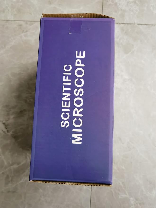 Kids Microscope - Up to 40-1200x Zoom, STEM Kit with LED Light & Prepared Slides