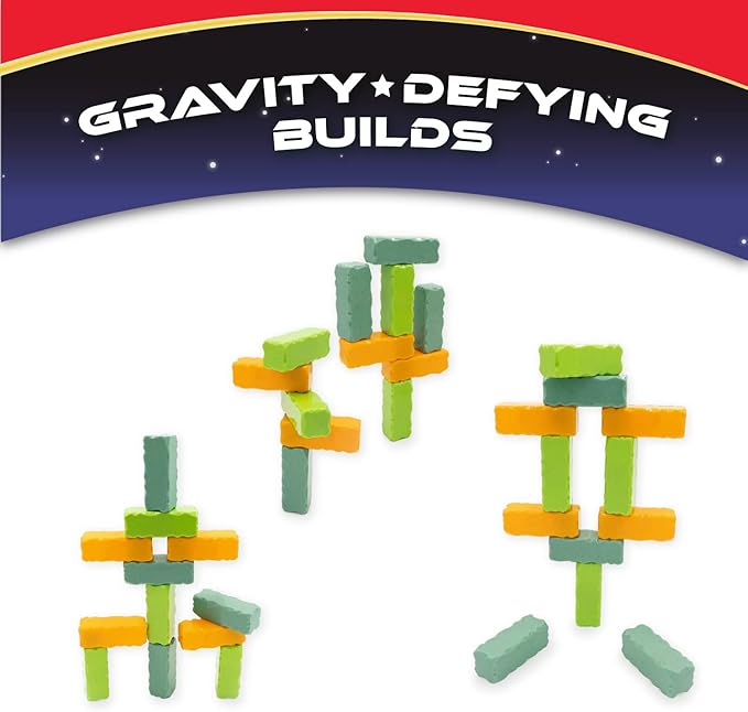 POPULAR PLAYTHINGS Gravity Blox, Weighted Building Block Set Toy for Balancing and Creating