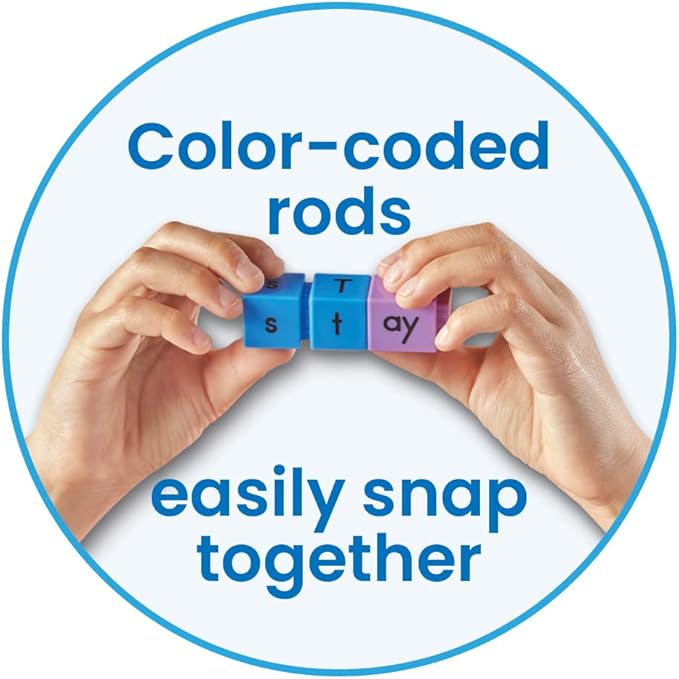 hand2mind Reading Rods Prefixes & Suffixes, Word Roots for Kids, Word Building Activities, Spelling Toys, Reading Tools for Kids, Phonemic Awareness and Phonics, Science of Reading Manipulatives