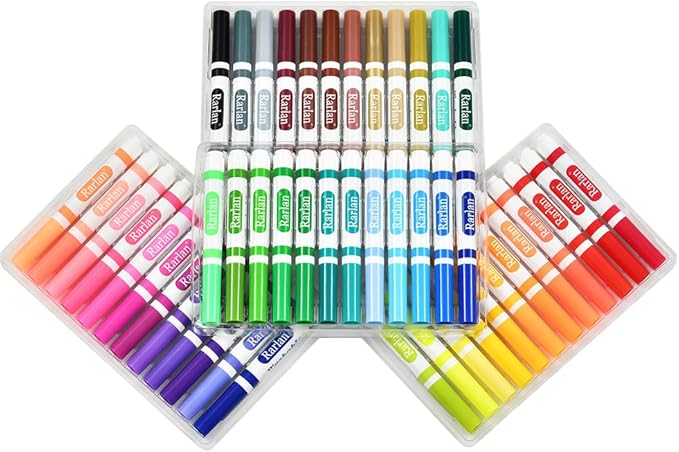 Washable Markers Bulk, Markers for Kids, Bulk Pack, 48 Colors, 3 Boxes, 144 Count