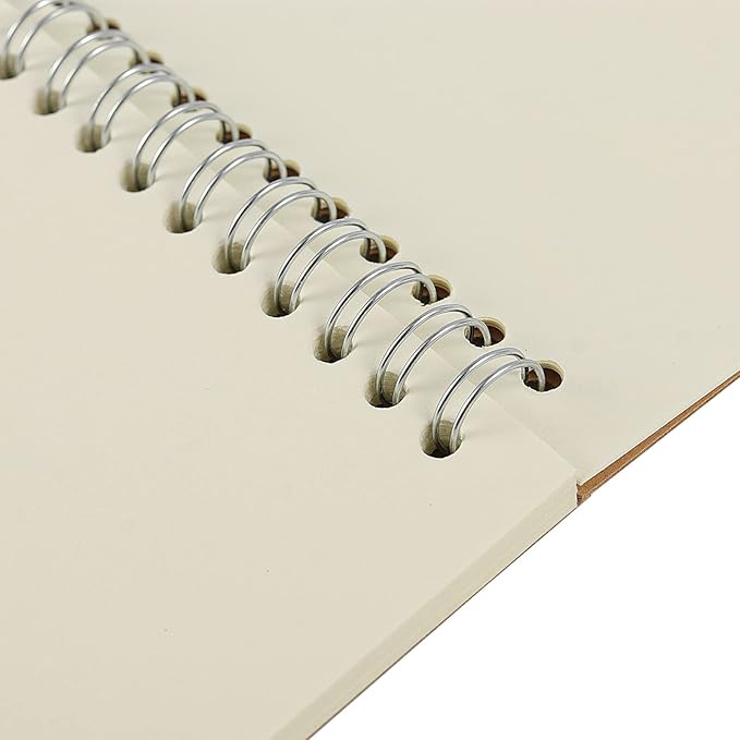 JOIKIT 30 Pack A6 Spiral Sketch Book, 4x6 Inch Spiral Bound Drawing Pad, Small Blank Steno Pads Kraft Cover Spiral Notebook for Sketching, Doodling, Painting, 60 Sheets/120 Pages, Brown