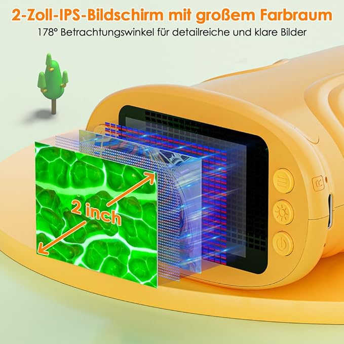 Handheld Microscope for Kids, Temodu 2.0" Screen Educational Science Kit (382zz)