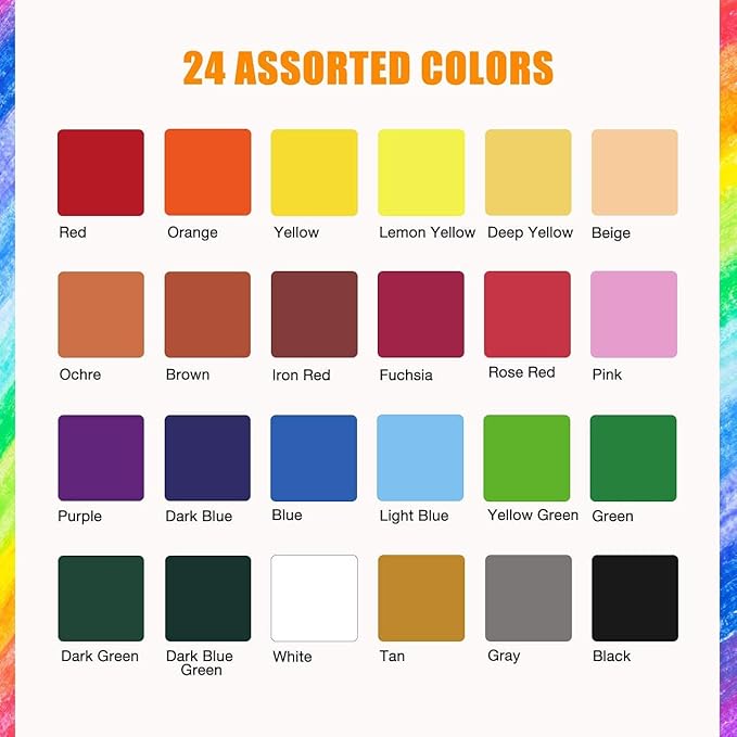 Oil Pastels,24+1 Assorted Colors+1 Sharpener and 1 Pastel Holder, Oil Pastels for Kids Indoor Activities At Home,Non-Toxic Oil Pastel Crayons for Artist Students Smooth Painting and Drawing