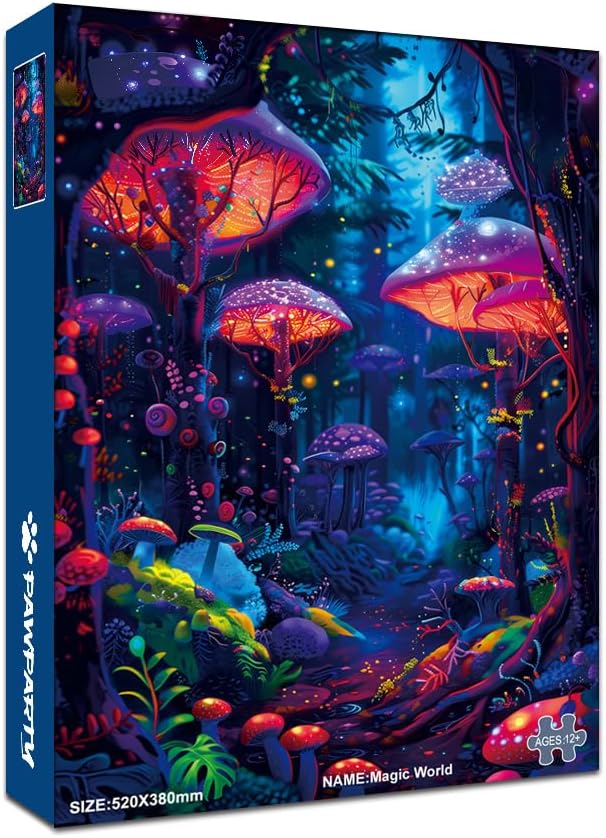 500 Piece Jigsaw Puzzle for Adults, Challenging Hard Puzzles for Kids and Teens Gift Choice Colorful Jellyfish (Multi-Magic World)