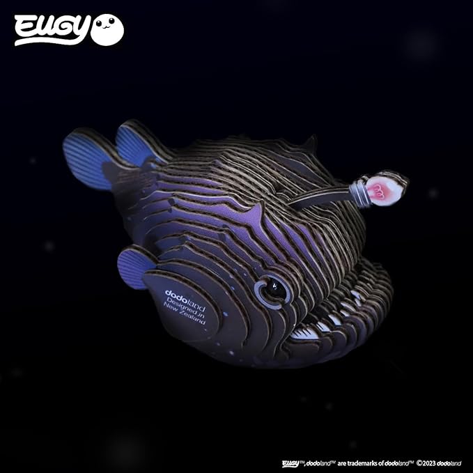 Eugy Anglerfish 3D Puzzle - 29 Piece Eco-Friendly Educational Toy Puzzle for Boys, Girls & Kids Ages 6+