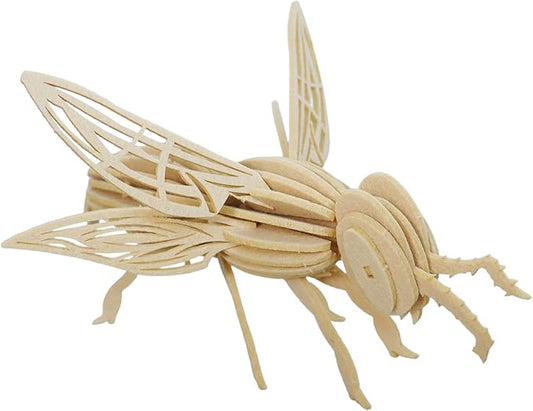 Kids 3D Jigsaw Puzzle with Wooden Different, Felt Bumblebee DIY Cubic Model, Animal Insect Toy Puzzle Game Set Gift