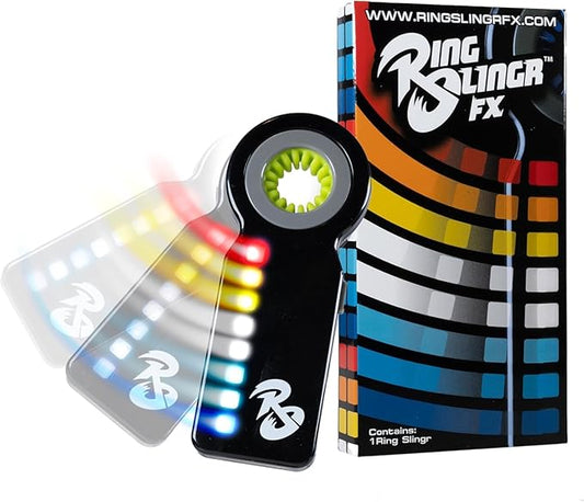 RingSlingr Energy Blast Green Fidget Spinner Toy, Durable, Portable LED Fidget Toy for Young Adults and Kids, Light Up Spinner Toy