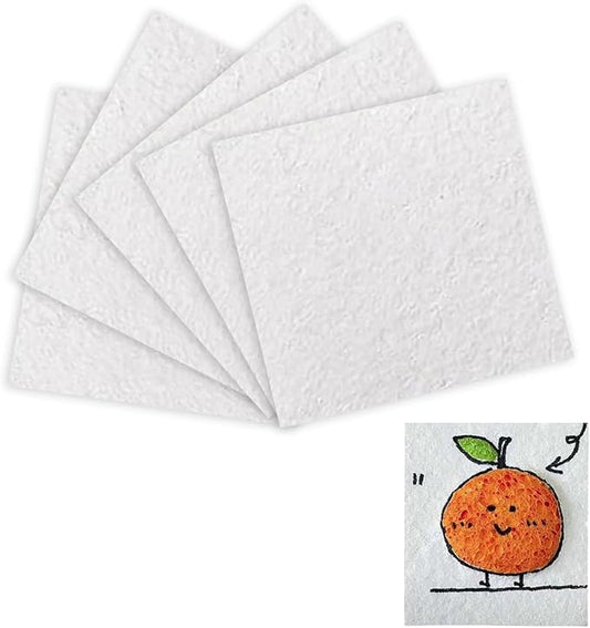 Magic Puffy Paint Foam Texture Paper – 12 Square 3D Foam Texture Sheets for DIY Puffy Paint Crafts and Kids Art Projects