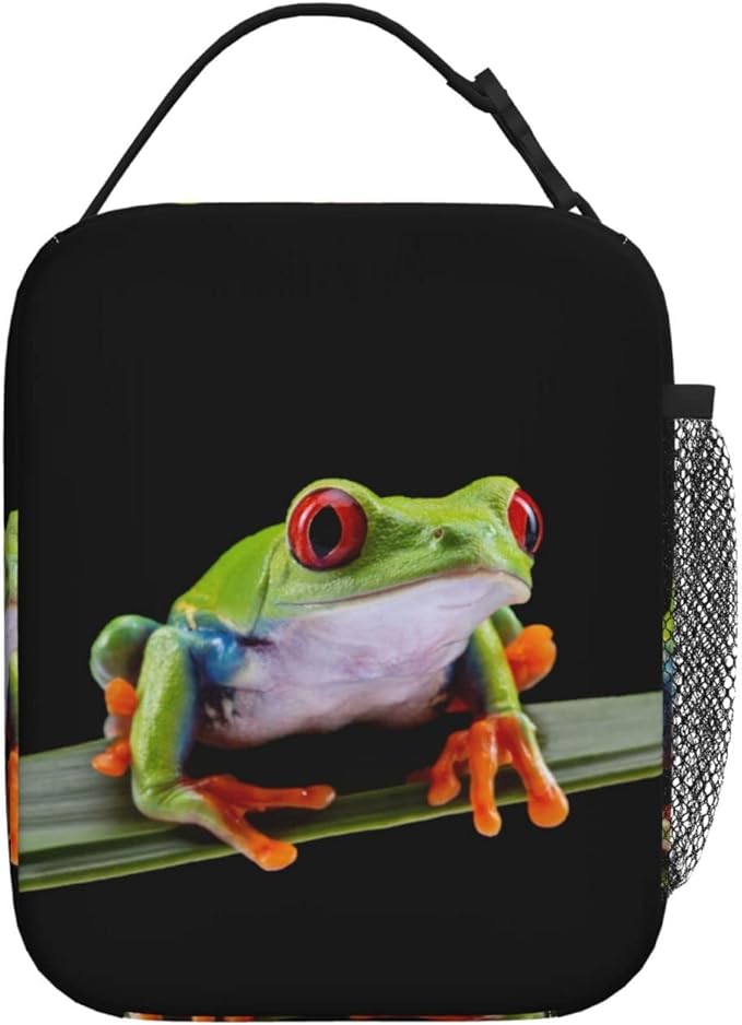Frog Pattern Reusable Lunch Box Insulated LunchBox Cooler Lunch Bag