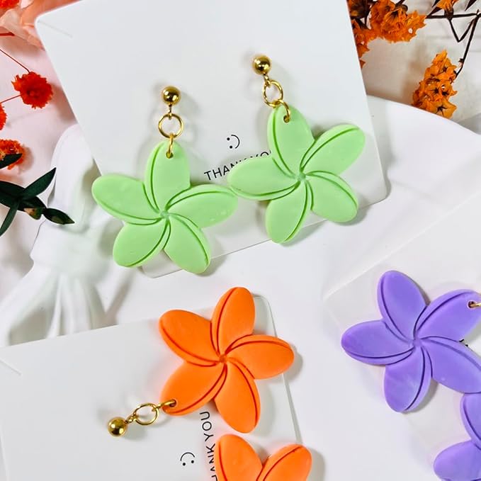 Tropical Flower Polymer Clay Cutter – 5 Petal Clay Earring Cutter for DIY Floral Jewelry – Clay Tools for Polymer Clay Earrings & Handmade Crafts – Simple Cutter for Summer Designs