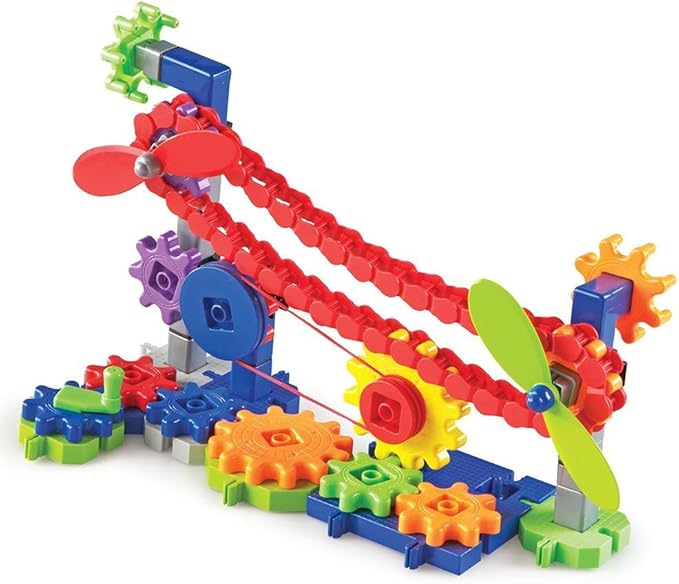 Learning Resources Gears! Gears! Gears! Machines in Motion,116 Pieces, Ages 5+, STEM Toys, Gear Toy, Puzzle, Early Engineering Toys