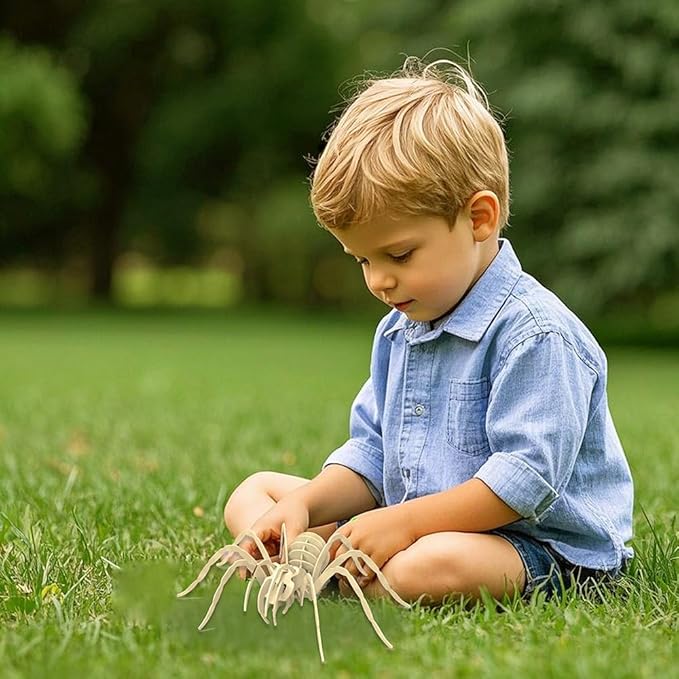 3D Puzzles for Kids, Different from Wooden, Felt Spider DIY Three-Dimensional Model, Animal Insect Toy Educational Game Set Gift
