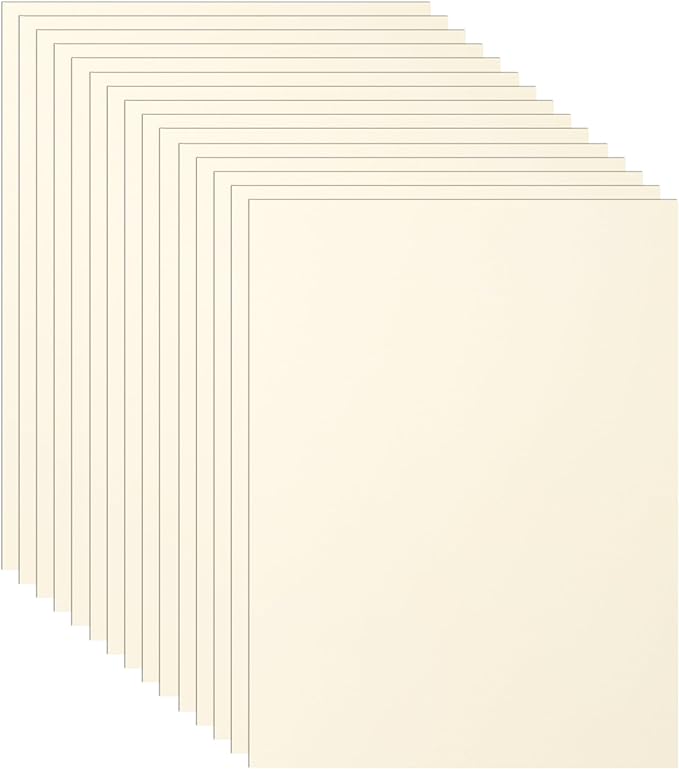 40 Sheets Cream Cardstock 8.5 x 11 Off White Paper, 75lb Premium Ivory Card Stock Craft Paper for DIY Card Making, Wedding Invitations, Thank You Cards, Business Cards, Menus