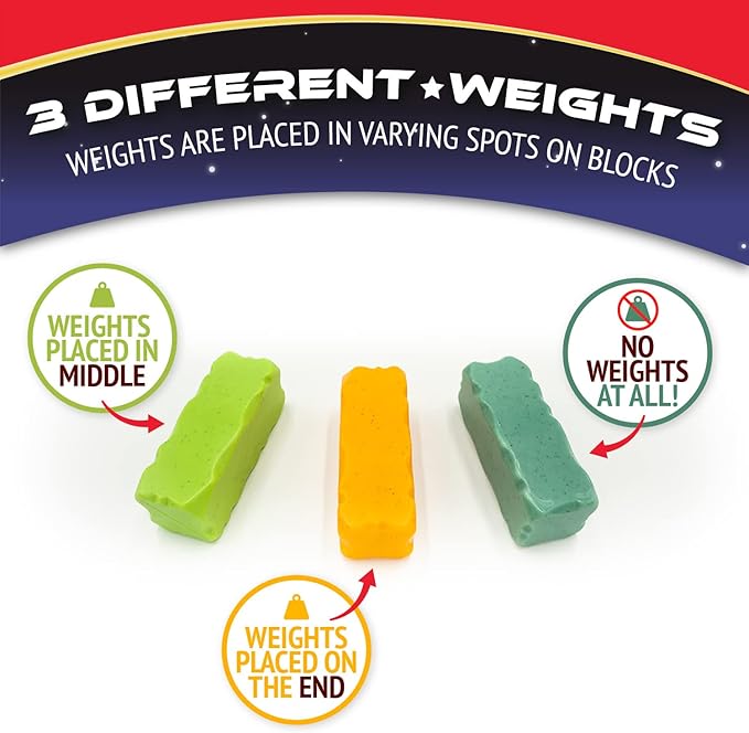 POPULAR PLAYTHINGS Gravity Blox, Weighted Building Block Set Toy for Balancing and Creating