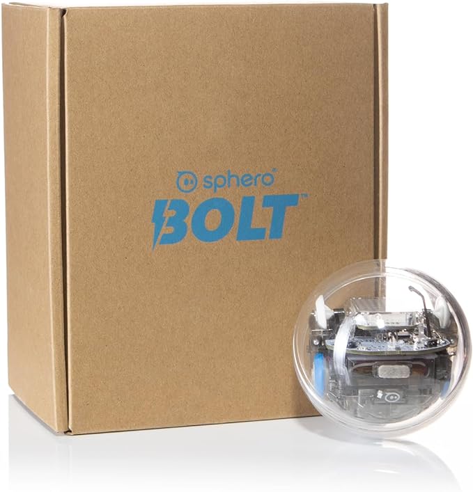 Sphero Bolt - Coding Robot Ball - Beginner to Advanced Programming - Ages 8+ - Learn to Code 3 Ways: Draw, Blocks, Javascript - Programmable Sensors - LED Matrix - Durable and Waterproof Design