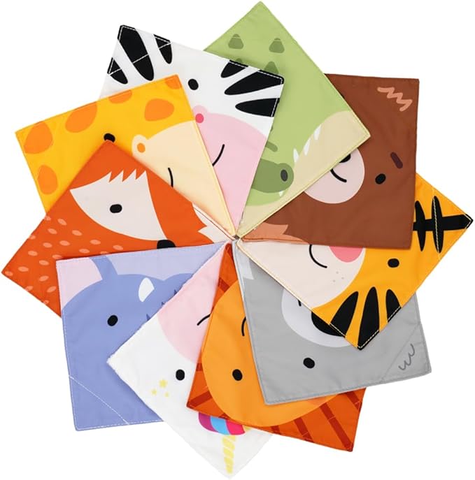 Urban Kiddy™ My First Animal Crate | Sensory Baby Tissue Toy Box, Montessori Toys for Infants & Toddlers, Imaginary Play, Colorful Crinkle Textured Pull Scarves, Educational Preschool Learning