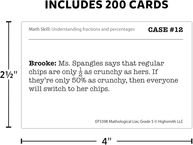 Edupress Mathological Liar Game, Grade 5 (EP63398)