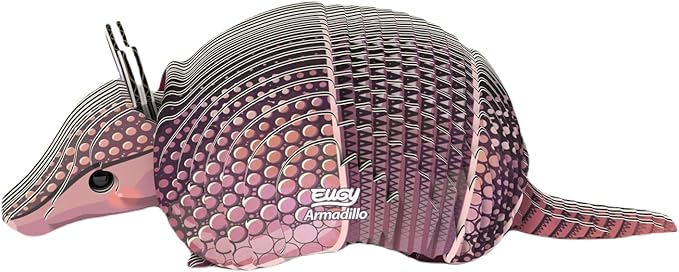 Eugy Armadillo 3D Puzzle - 42 Piece Eco-Friendly Educational Toy Puzzle for Boys, Girls & Kids Ages 6+