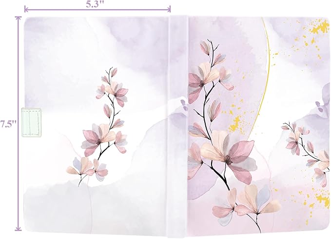 Floral Journal for Girls - Gift for Teens, Kids - Diary with Pen & Magnetic Closure, 192 Pages for Writing, 5.3"x7.5" Hardcover Lined Notebook