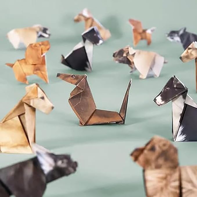 DIY Paper Cats - 50 Sheets DIY Origami Paper to Fold Cute Cat Figures, Fun Craft Activity for Adults & Kids, Desk Decoration & Gift for Cat Lovers