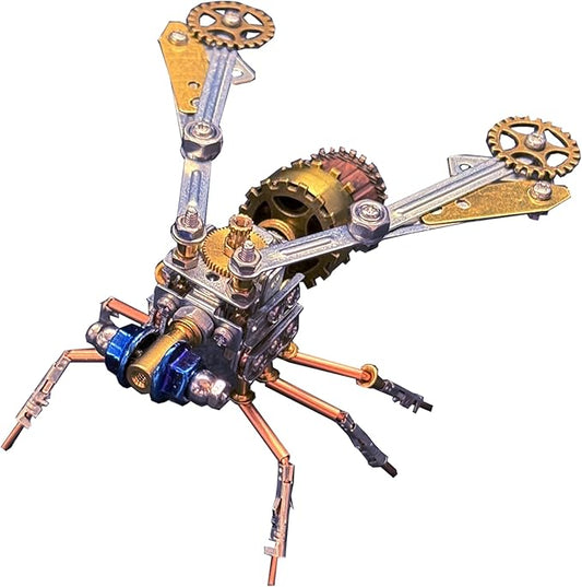 Metal Insect Bug Mechanical Steampunk Sculptur Insect Clockwork 3D Steampunk Metal Puzzle Kits for Adults (Mechanical Insect)
