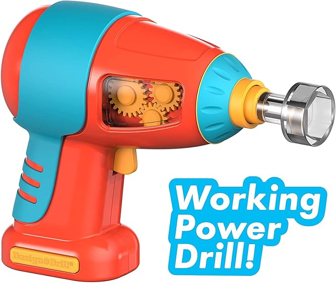 Educational Insights Design & Drill Bolt Buddies Recycling Truck - Construction Toys & Toddler Tools, Kids Tool Set with Real Electric Drill Toy, Take Apart STEM Set, Building Kit & Gift for Ages 3+