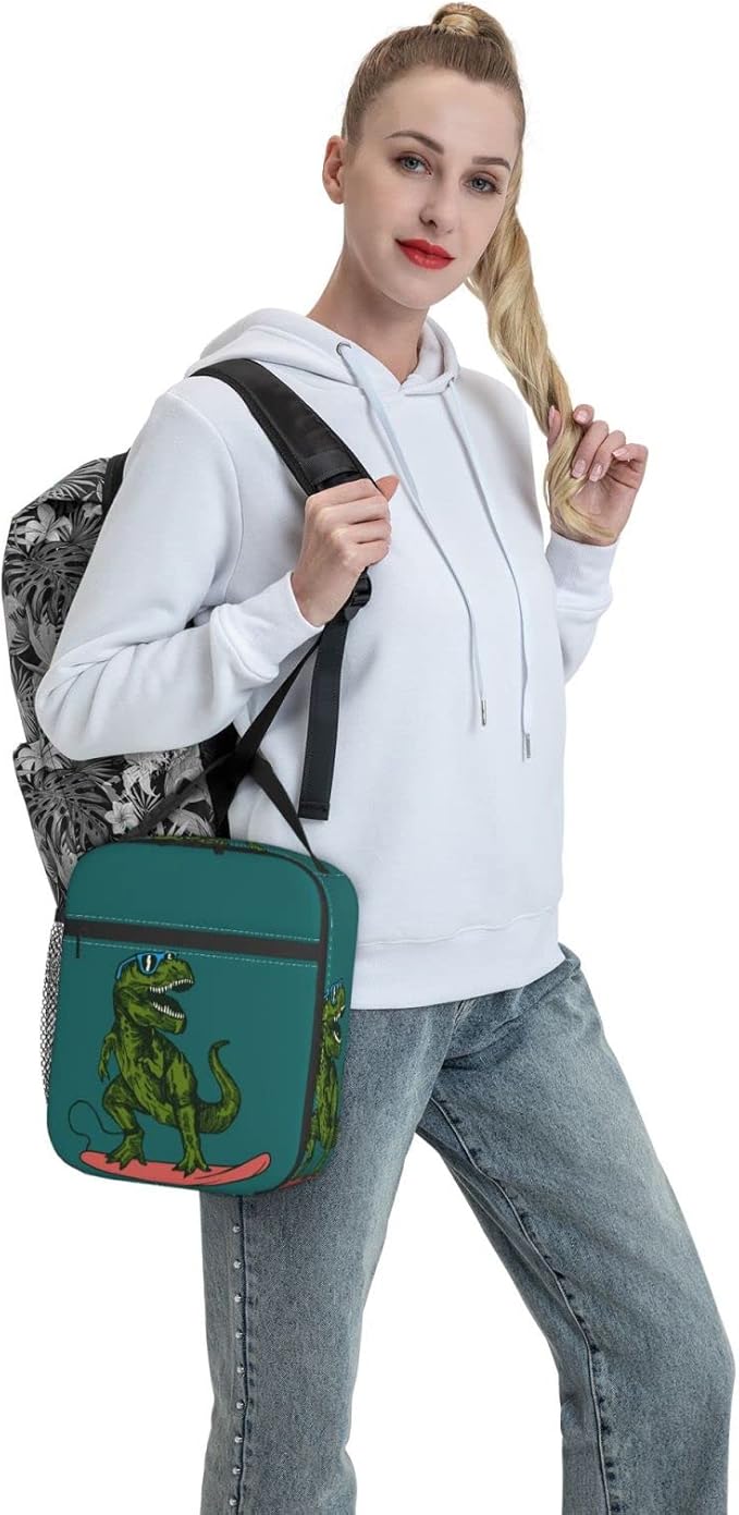 Dinosaur Reusable Lunch Box Insulated LunchBox Cooler Lunch Bag
