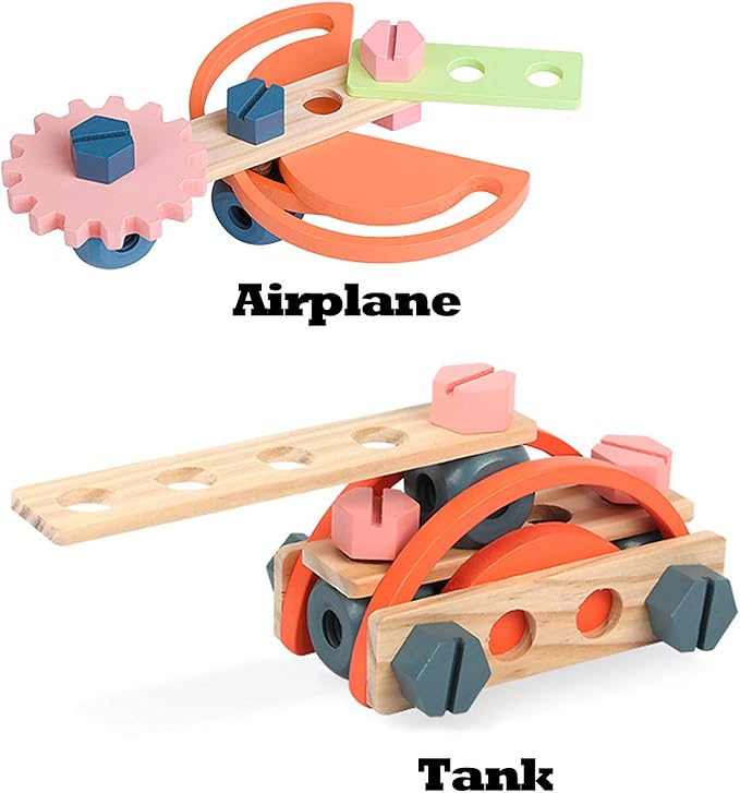 Tool Bench for Kids Toy Play Workbench Wooden Tool Bench Workshop Workbench with Tools Set Wooden Construction Bench Toy for 3 4 5 Year Boys Girls