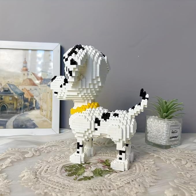 Dalmatian Pet Model Micro Mini Building Block Toy - Ideal Festival Gift, Decorative Item - Adorable and Humorous Design for Home Decor